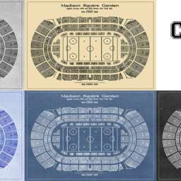 Vintage Madison Square Garden Seating Chart Print Sports Art - thumbnail 3