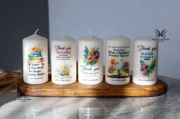 Thank You Teacher Candle , Thank Gift , Personalized Appreciation, Custom Thank You Candle, End Of Year - thumbnail 1