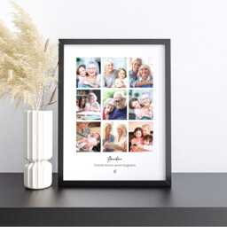 Sympathy Collage Print For Celebration Of Life, Personalised Bereavement Photo Frame, Memorial Loss A Loved One, in Loving Memory - thumbnail 2