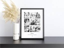 Sympathy Collage Print For Celebration Of Life, Personalised Bereavement Photo Frame, Memorial Loss A Loved One, in Loving Memory - thumbnail 1