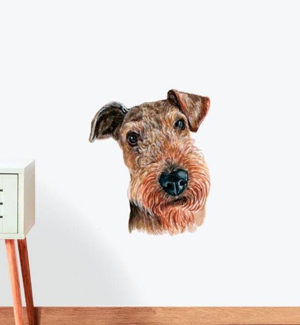 Welsh Terrier Dog Wall Sticker Decal - Dogs & Pets Stickers, Art, Decals, Kids Animals Decals