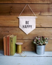 Canvas Wall Banner/Home Decor/Be Happy/Wall Art/Quote Art - thumbnail 1