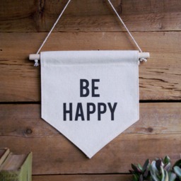 Canvas Wall Banner/Home Decor/Be Happy/Wall Art/Quote Art - thumbnail 3
