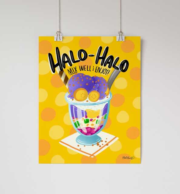 Halo Art Print Filipino Dessert Illustration - image 1