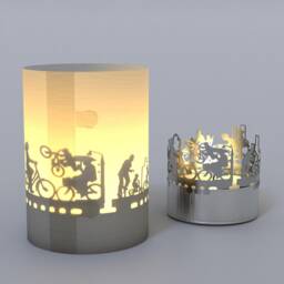 Bicycle Shadow Play Candle - Gift For Cycling Enthusiasts - thumbnail 4
