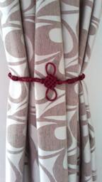 Celtic Knot Curtain Tiebacks Silky Polyester Cord, Set Of Two