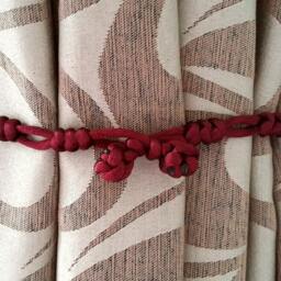 Celtic Knot Curtain Tiebacks Silky Polyester Cord, Set Of Two - thumbnail 2