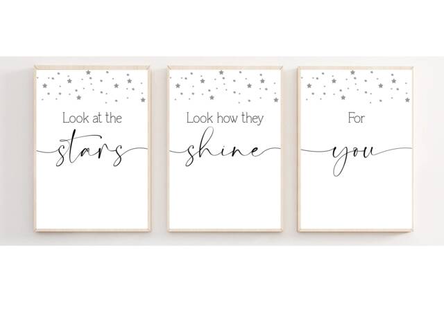 Yellow Lyrics, Nursery Deor, Home Decor, Wedding Anniversary, Couples Prints, Gift, Song Set Of 3 New Baby