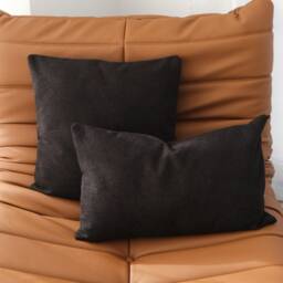 Teddy Boucle Brown Color Throw Pillow Cover, Textured Boho & Cozy Lumbar Case, Soft Comfy Cushion All Sizes, Invisible Zipper - thumbnail 3