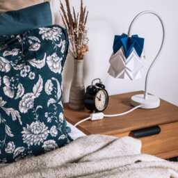Table Lamp Kikyo With Flexible Cable & Small Paper Lampshade - thumbnail 2