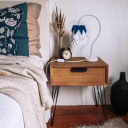 Table Lamp Kikyo With Flexible Cable & Small Paper Lampshade - thumbnail 3