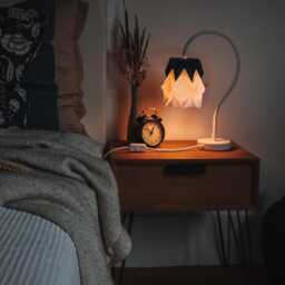 Table Lamp Kikyo With Flexible Cable & Small Paper Lampshade - thumbnail 4