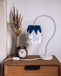 Table Lamp Kikyo With Flexible Cable & Small Paper Lampshade