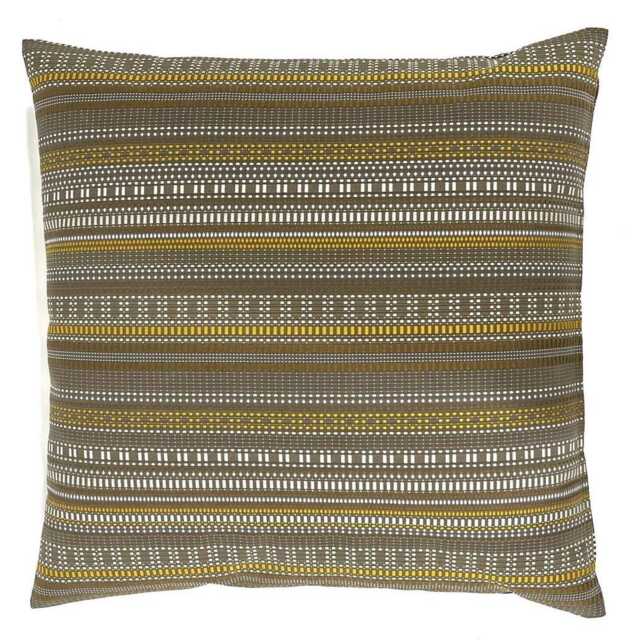 Beige & Gold Striped Throw Pillow Cover Modern Upholstery Fabric Pillowcase Square Lumbar - image 1