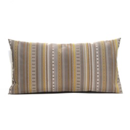 Beige & Gold Striped Throw Pillow Cover Modern Upholstery Fabric Pillowcase Square Lumbar - thumbnail 3