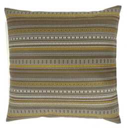 Beige & Gold Striped Throw Pillow Cover Modern Upholstery Fabric Pillowcase Square Lumbar - thumbnail 1