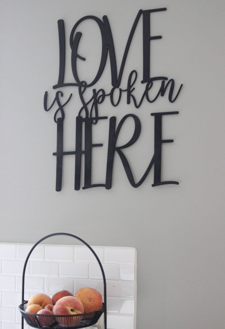 Love Is Spoken Here Sign, Wood Love Porch D??cor, Welcome D??cor, Modern Wall Hanging, Home Sign - image 1