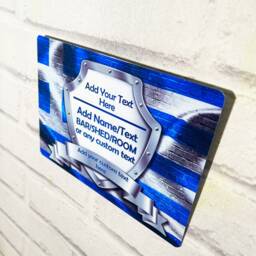 Personalised Bar Sign - Greece Flag Greek Printed Metal Wall Art Add Name - thumbnail 3
