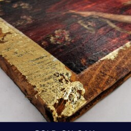 The Crystal Ball Wooden Wall Art John William Waterhouse Gold Oak Relic - thumbnail 3