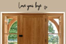 Love You, Bye With A Heart Wooden Wall Quote - thumbnail 1