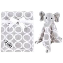 Personalized Blanket & Security Blanket Set For Baby Custom Monogram /Name Embroidered Gift Bear Shower Infant - thumbnail 3