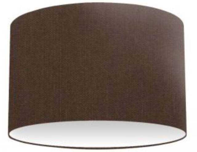 Handmade Mahogany Brown Cotton Drum Lampshade, Table Or Ceiling Shade - image 1