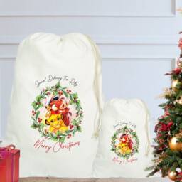 Personalised The Lion King Christmas Sack/stocking, Santa Sack, Eve, Simba, Nala, Pumba, Timon First - thumbnail 2