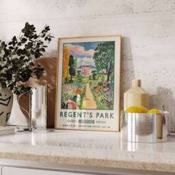 Regent's Park London Print, William Morris Poster, Botanical Gardens Vintage Wall Art, Floral A1/A2/A3/A4 - thumbnail 3