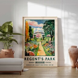 Regent's Park London Print, William Morris Poster, Botanical Gardens Vintage Wall Art, Floral A1/A2/A3/A4 - thumbnail 2