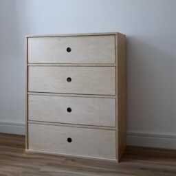 L??da 4 Drawer Chest Of Drawers - Birch Plywood Furniture Bedroom - thumbnail 3