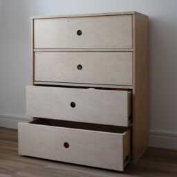 L??da 4 Drawer Chest Of Drawers - Birch Plywood Furniture Bedroom - thumbnail 1
