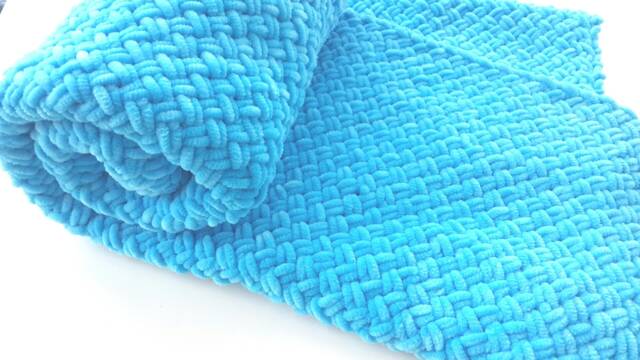 Baby Boy Blanket Blanket.newborn Baby Knit Throw Newborn Gift Shower Handmade Blanket.ready To Ship - image 1