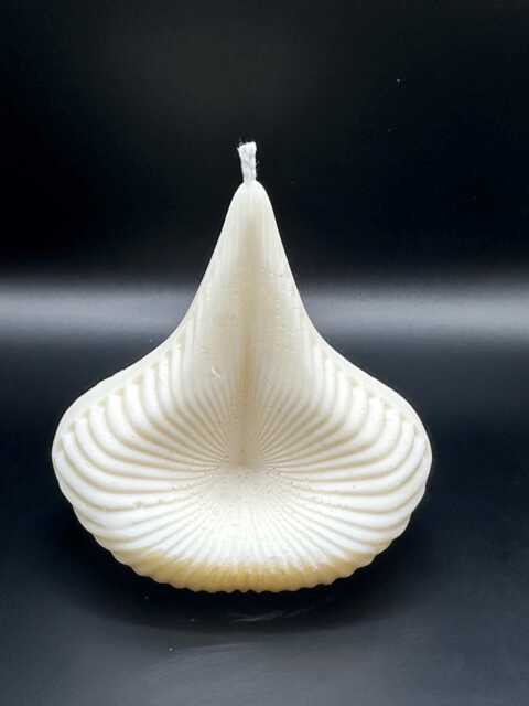 Spiral Pyramid Soy Wax Candle - Geometric Modern Home Decor, Sculptural Minimalist - image 1