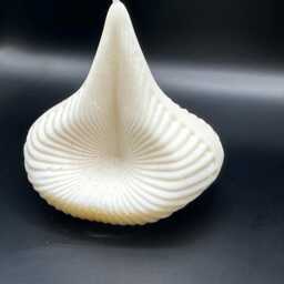 Spiral Pyramid Soy Wax Candle - Geometric Modern Home Decor, Sculptural Minimalist - thumbnail 2
