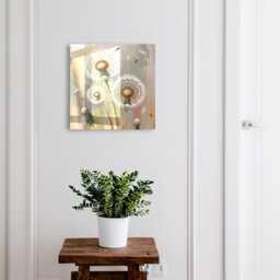 Delicate Dandelions Key Cabinet For Home, Gray Industrial Box, Illustrative Nature, Nature Lovers - thumbnail 1