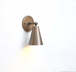 Brass Wall Sconce Light, Modern Brass Mid Century Wall Sconce Aged Ul Listed, No.0396 - thumbnail 1