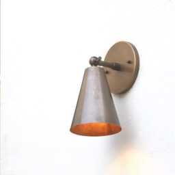 Brass Wall Sconce Light, Modern Brass Mid Century Wall Sconce Aged Ul Listed, No.0396 - thumbnail 3