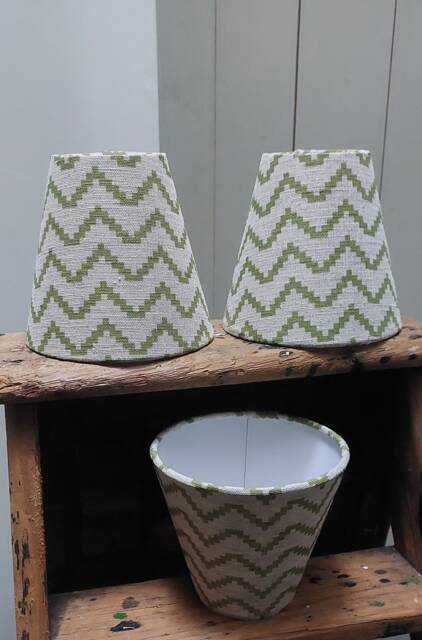 Pure Linen Green Oatmeal Candle Clip Lampshade For Wall Lights Chandeliers - image 1