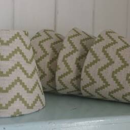 Pure Linen Green Oatmeal Candle Clip Lampshade For Wall Lights Chandeliers - thumbnail 2