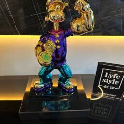 Popeye Sculpture Chrome Finish, Modern Pop Art - thumbnail 3