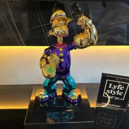 Popeye Sculpture Chrome Finish, Modern Pop Art - thumbnail 4
