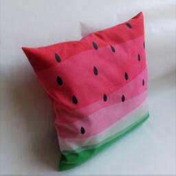 Pillow, Pillow Cover, Cushion Cover, Decorative Pillow, Watermelon Print, Food Print, Design Fabric, Unique Design, Unique Gift, 16x16 - thumbnail 3
