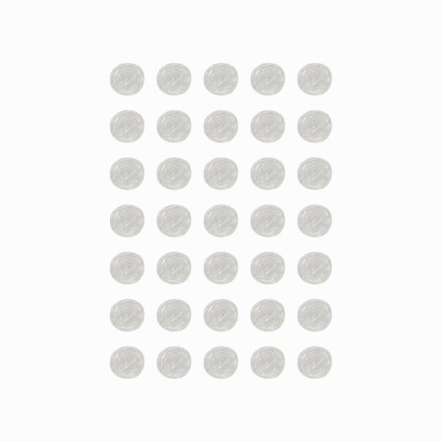 Grey Polka Dots Fabric Wall Stickers. Removable & Reusable - image 1