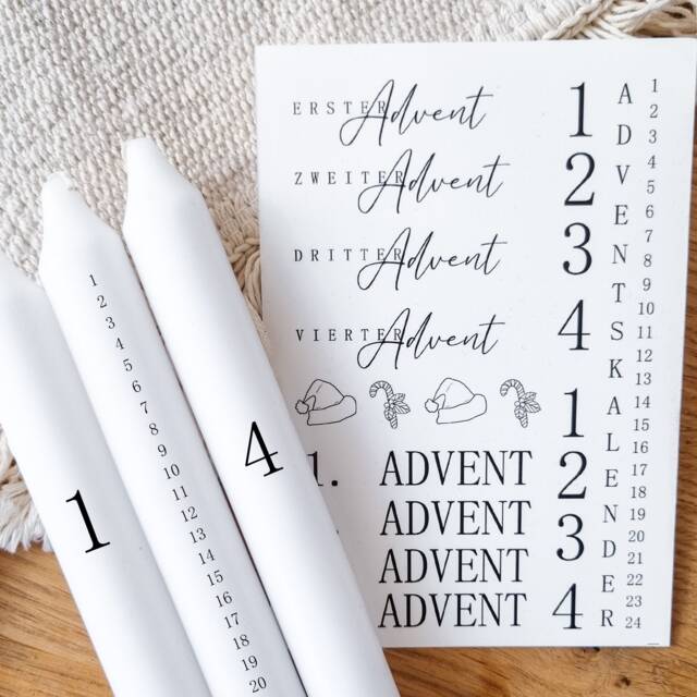 Candle Tattoos With Various Motifs - Water Slide Film Decorating Candles Christmas Advent Candle Tattoo - image 1