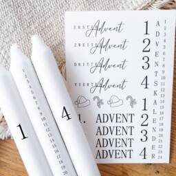Candle Tattoos With Various Motifs - Water Slide Film Decorating Candles Christmas Advent Candle Tattoo - thumbnail 1