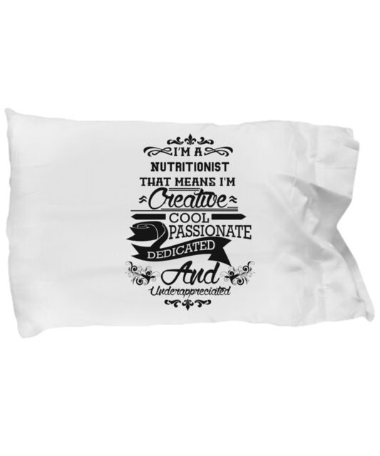 Nutritionist Pillow Case - Nutritionist Gifts For Women & Men, Standard Sized Pillowcase Perfect Gift Nutritionism Student Prac