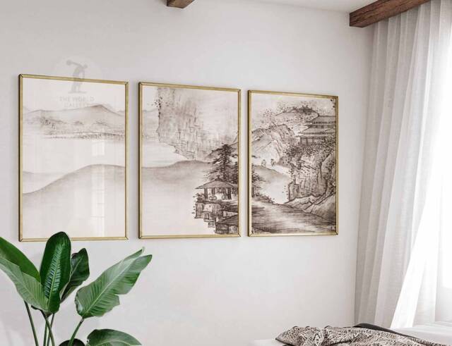 Japanese Set Of 3 Floral Posters, Art Prints, Katsushika Hokusai Wall Art, Ogata Korin Decor, Gift - image 1