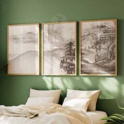 Japanese Set Of 3 Floral Posters, Art Prints, Katsushika Hokusai Wall Art, Ogata Korin Decor, Gift - thumbnail 3