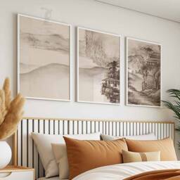Japanese Set Of 3 Floral Posters, Art Prints, Katsushika Hokusai Wall Art, Ogata Korin Decor, Gift - thumbnail 2