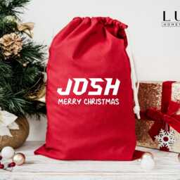 Personalised Santa Sacks Extra Large Red - Christmas Stocking For Custom Xmas Gift, Stockings - thumbnail 2